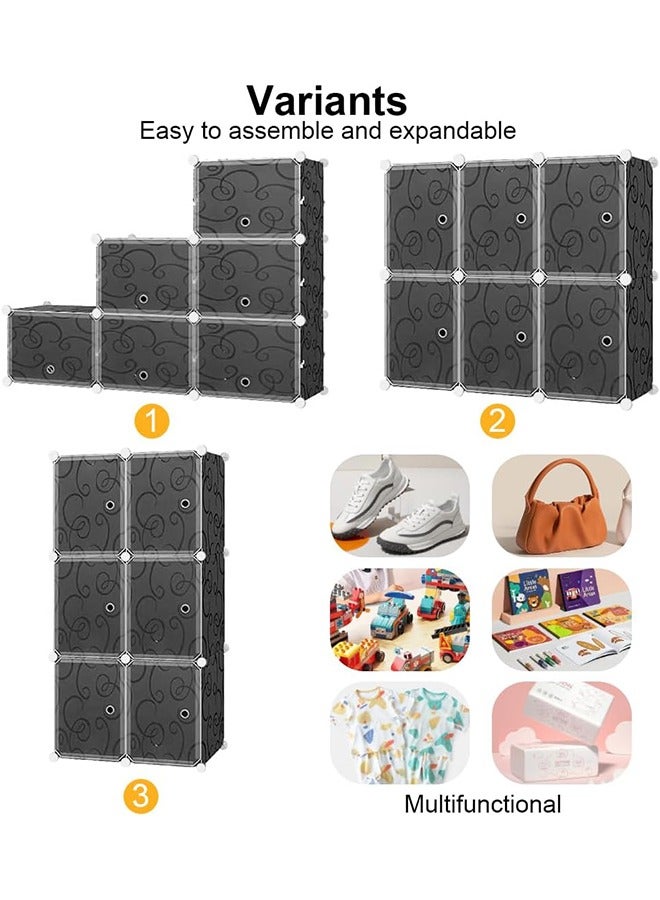 Generic 9-Tier Shoe Rack Cabinet – Freestanding Plastic Shoe Organizer for 36 Pairs, Modular Storage Shelf for Entryway, Bedroom, or Closet – Black  - Image 3
