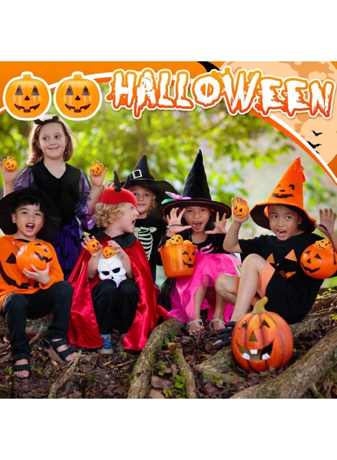 جورونب علبة تخزين بلاستيكية على شكل قرع، مكونة من 10 قطع - قرع صغير، وصناديق حلوى لتزيين الهالوين ومستلزمات الحفلات - Image 3