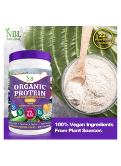 NBL Natural Plant Based Organic Protein Powder, Vegan, Non-Dairy, Gluten Free, Lactose Free, No Sugar Added, Mango, 2.2 lb, 25 Servings  - Image 5