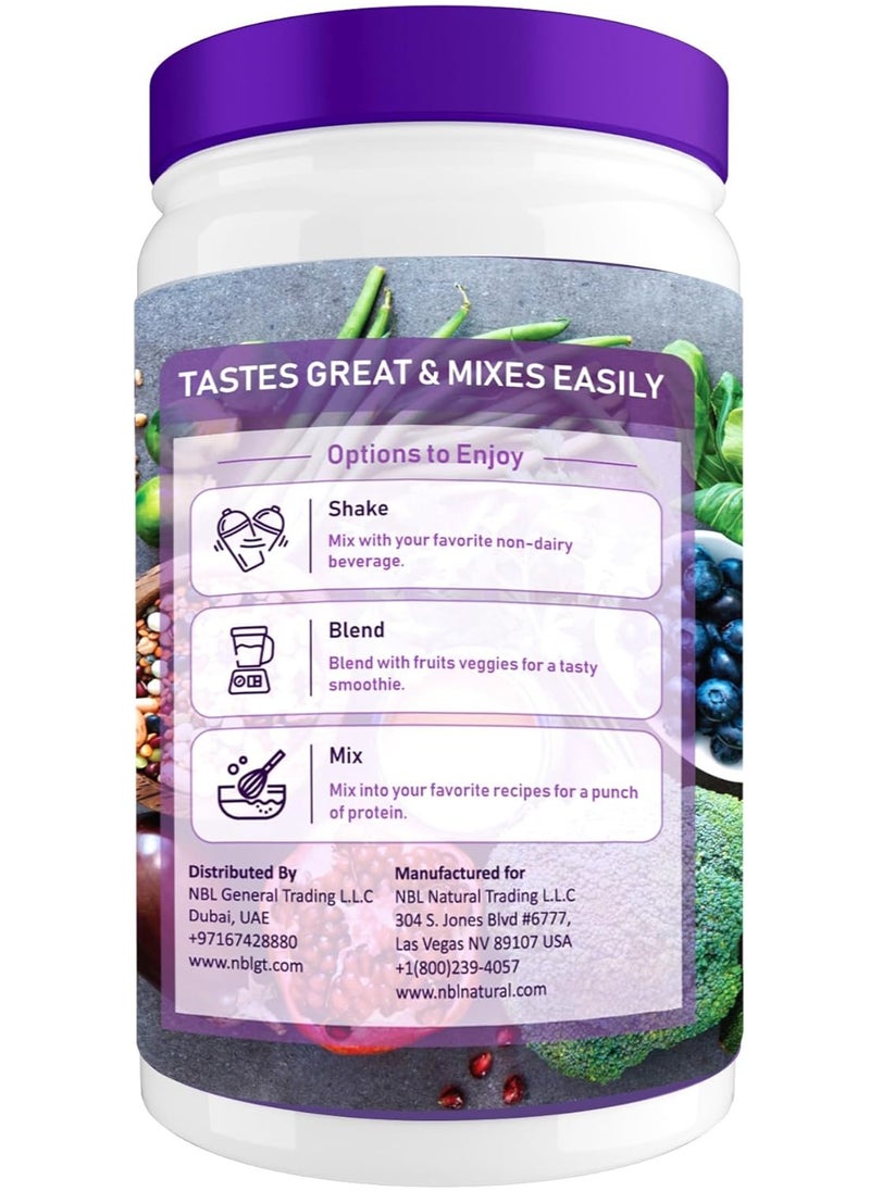 NBL Natural Plant Based Organic Protein Powder, Vegan, Non-Dairy, Gluten Free, Lactose Free, No Sugar Added, Mango, 2.2 lb, 25 Servings  - Image 3