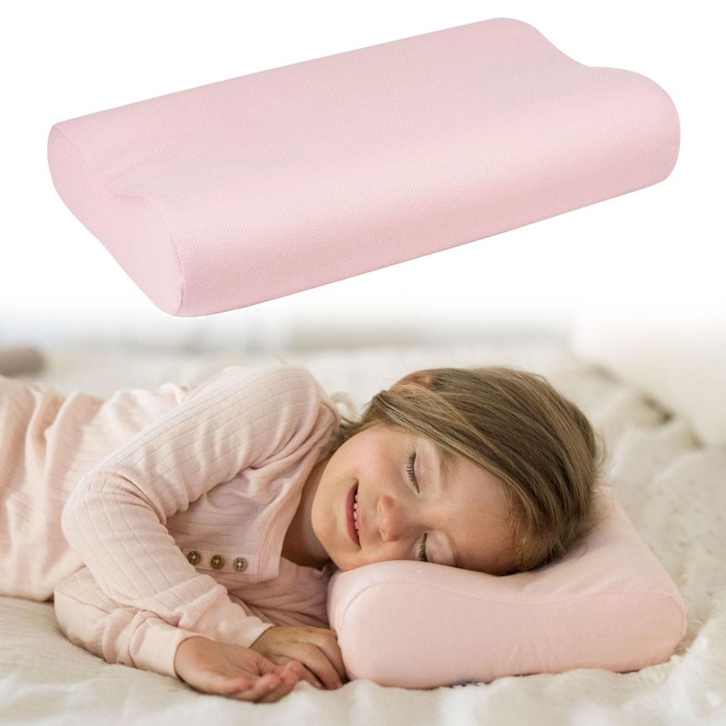 Tiny Twinkle Toddler Pillow with Fitted Pillowcase Ergonomic Shape with Resilient CloudLike Memory Foam for Comfortable Sleeping Kids Travel Pillows Pink - Image 2