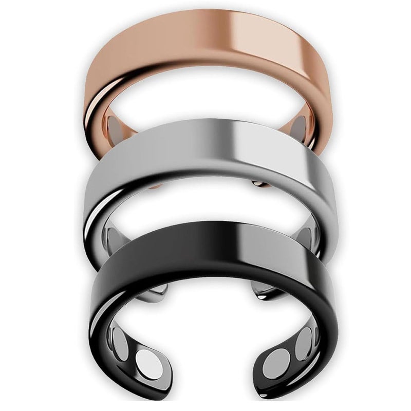 IENRGJ Magnetic Rings for Women, Snorno Anti Snore Ring, Auvulis Migraine Ring, Fatigue Relief Sleep (3pcs) - Image 1