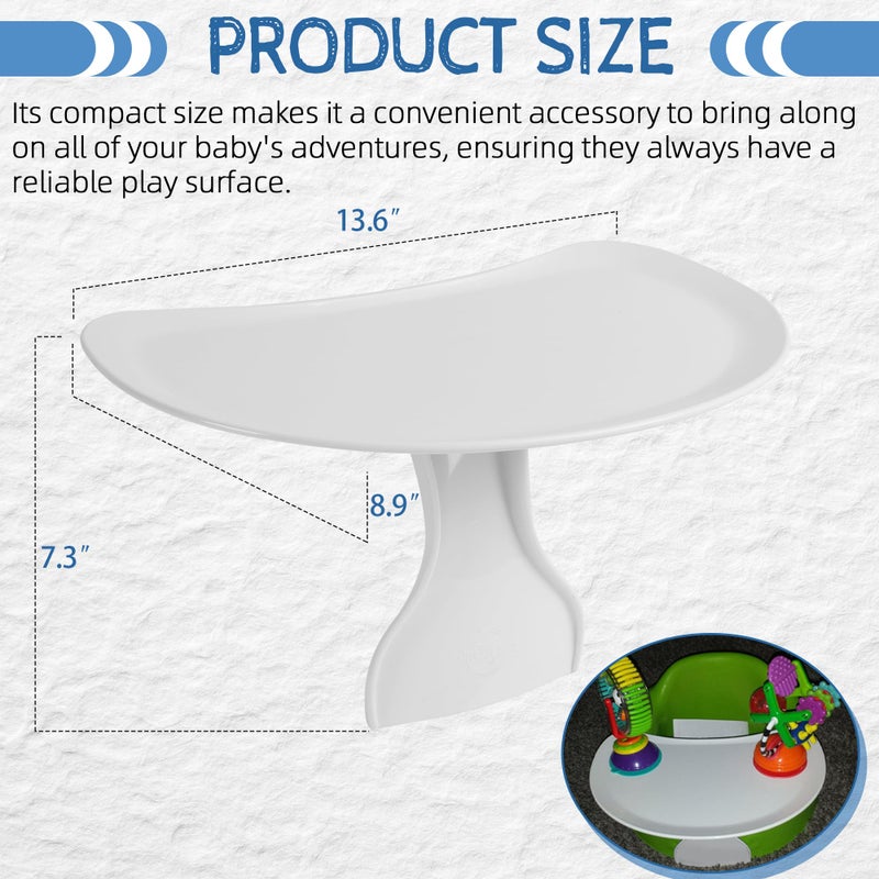 LuQiBabe Baby Booster Seat Tray Attachment Only Compatible with Bumbo Baby Infant Toddler Floor Seat Feeding Tray for Boys and Girls 3 to 12 Months - White - Image 2