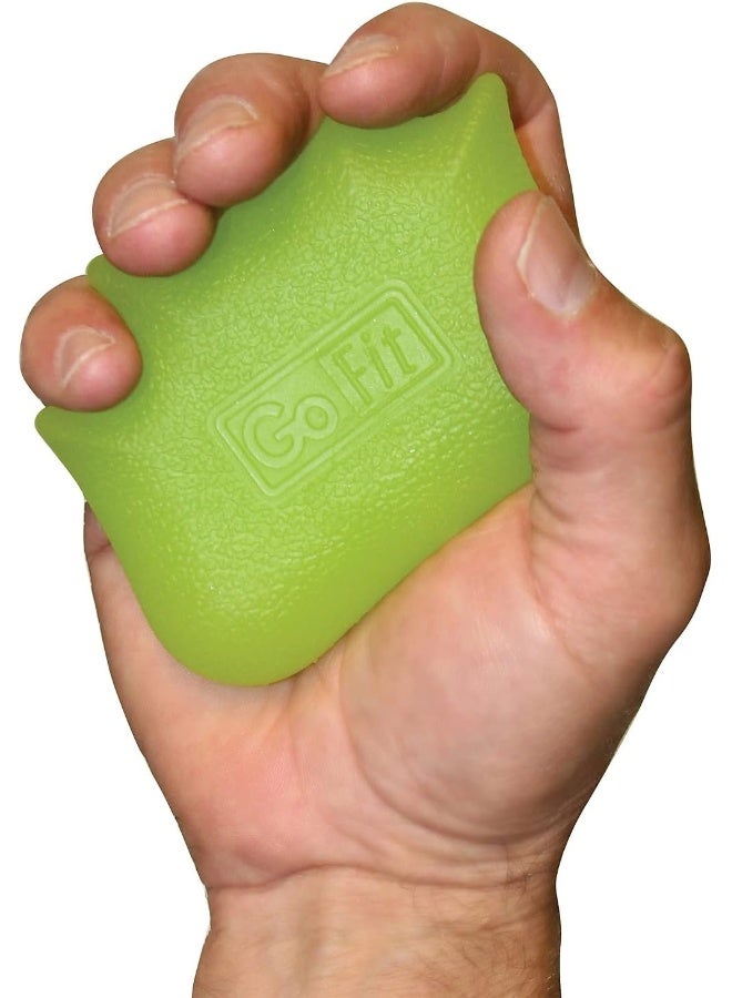 GoFit Strengthening Gel Hand Grip - Medium Resistance, Green - Image 5