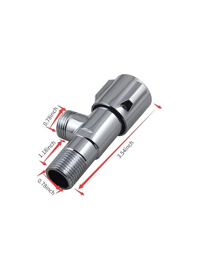 Decdeal - G1 2 Triangle Valve Copper Water Sink Bathroom Toilet Kitchen Shower Plumbing Angle Valve Faucet Water Valve Shut Off Quick Opening Water Stop Valve - Image 1