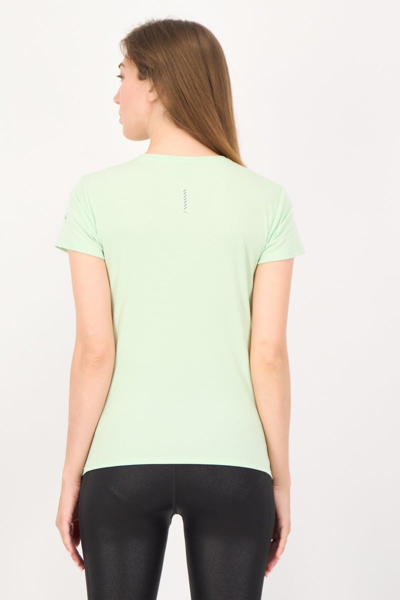 PUMA Women Sportswear Fit Short Sleeve Outdoor Top, Mint Green - Image 3