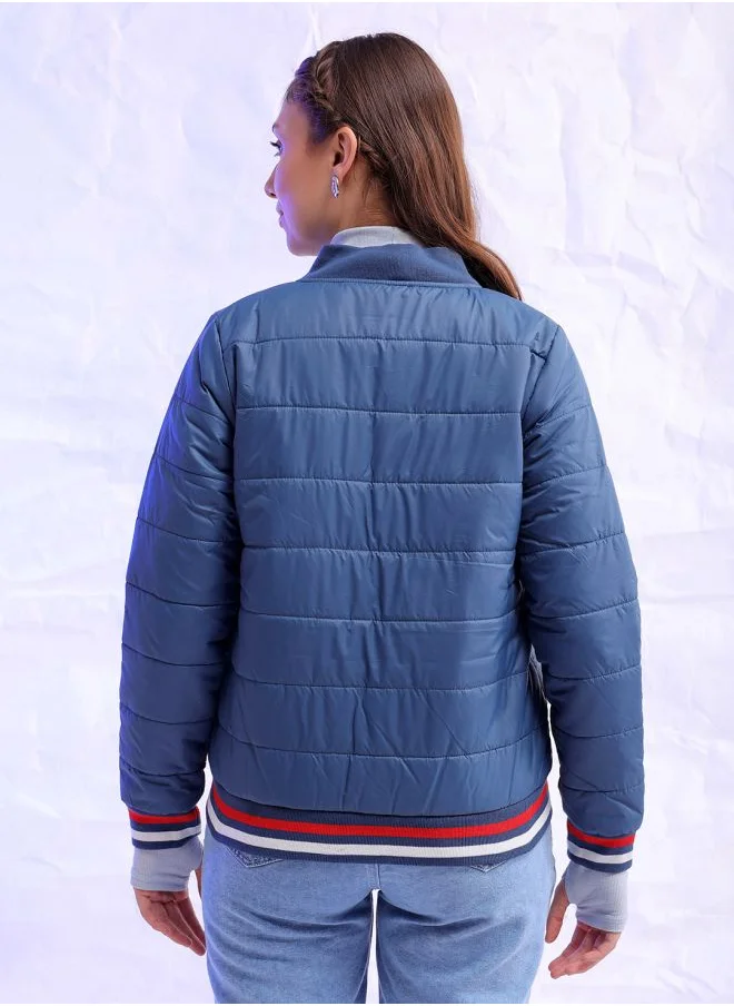 Freehand Women Regular Fit Solid Puffer Jacket