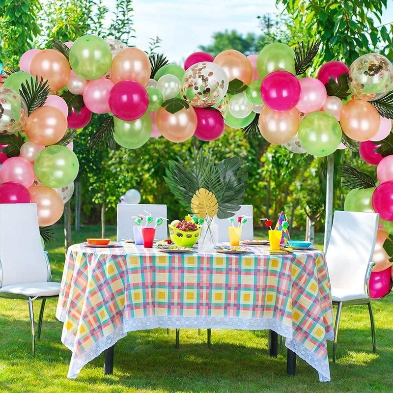 LOMIRO 78 Pieces 9 Kinds Artificial Tropical Leaf Jungle Leaves Golden Plant Safari Leaves Decorations for Hawaiian Party Decorations Beach Birthday Luau Party Decorations - Image 5