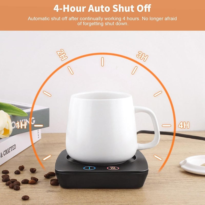 Vobaga Mug Warmer& Coffee Mug Warmer for Office Desk Use, Candle Warmer with Three Temperature Settings, Coffee Warmer Plate for Cocoa Tea Water Milk with Auto Shut Off After 4 Hours, for Ideal Gifts - Image 5