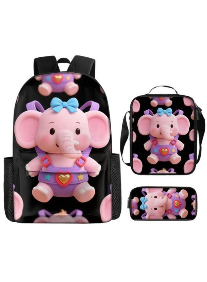 Bright Li Fire A good helper for cute travel! Exclusive cartoon bags for children and teenagers, three-piece set, light and comfortable (available for students, children, friends on outings, mountain climbing, going to school, etc.) - 93 - Image 2