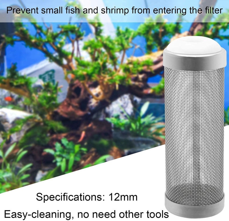 VAYINATO شبكة فلتر حراسة الجمبري والأسماك الصغيرة من الفولاذ المقاوم للصدأ من بيتزلايف وورلد (12 مم (صغير)) - Image 3