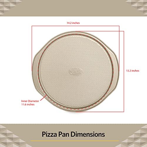 Glad Nonstick Large Pizza Pan for Oven | Round Baking Tray | Textured Cooking Sheet Crisper | Premium Bakeware Series for Home Kitchen - Image 5