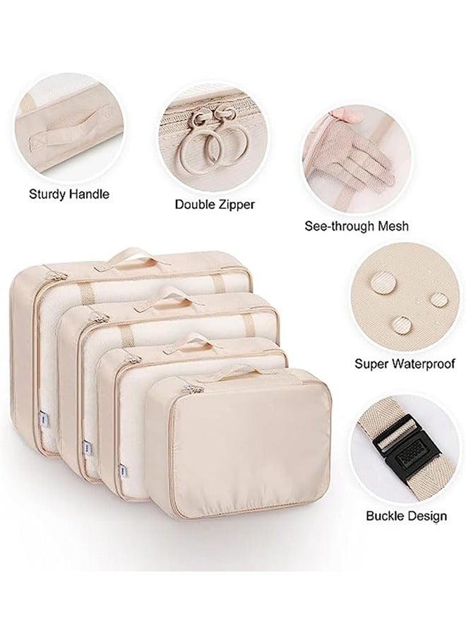 8 قطع مكعبات التعبئة لتخزين الأمتعة التعبئة مكعب المنظم السفر التعبئة مكعبات مجموعة - Image 2