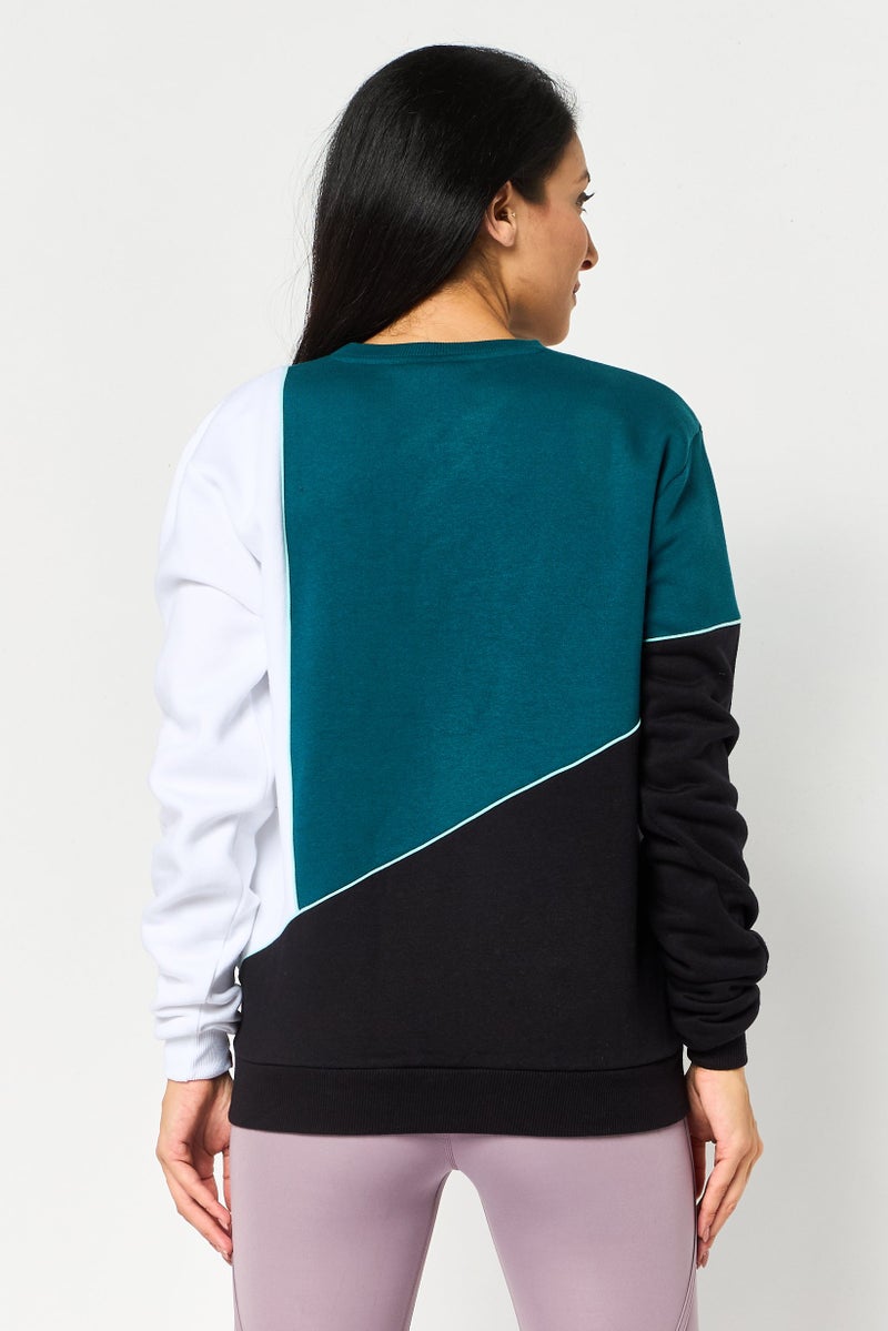 Ellesse Women Sportswear Fit Brand Logo Long Sleeve Outdoor Sweatshirt, Multicolor - Image 4