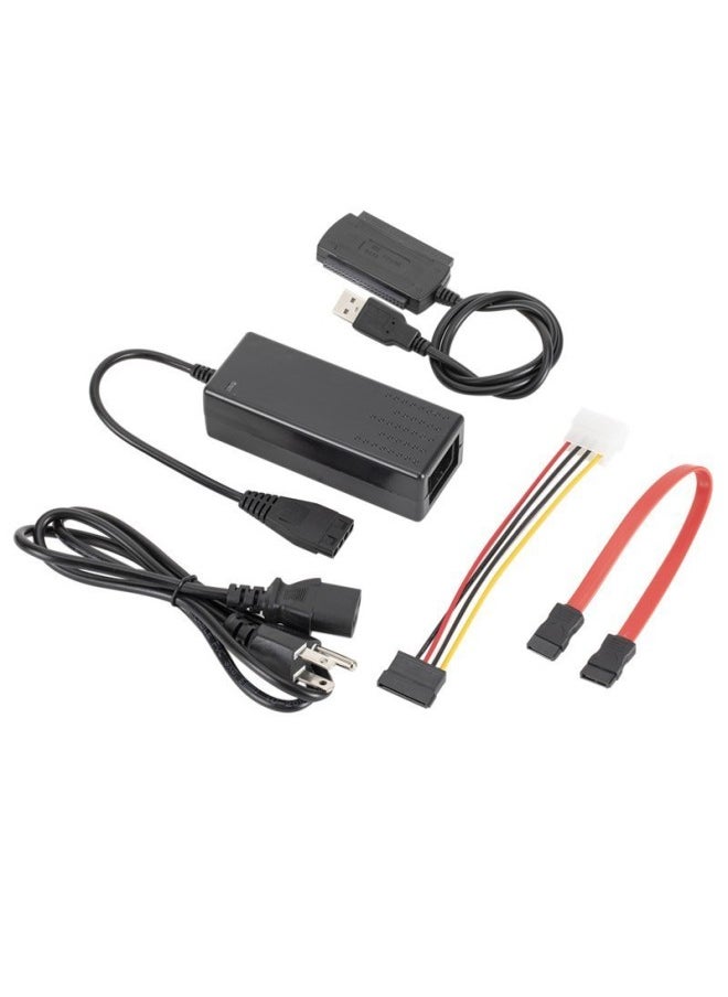 Generic - Manufacturers Supply USB TO IDE/SATA Computer Hard Disk USB TO Serial Port/parallel Port IDE Three-purpose With Power Supply-Color:Full Set Of Accessories-Length:0.6M - Image 1
