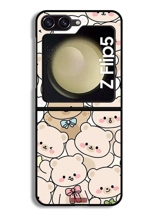 Tolwak غطاء حماية لهاتف سامسونج جالكسي زد فليب 5 بنمط الدببة - Image 2