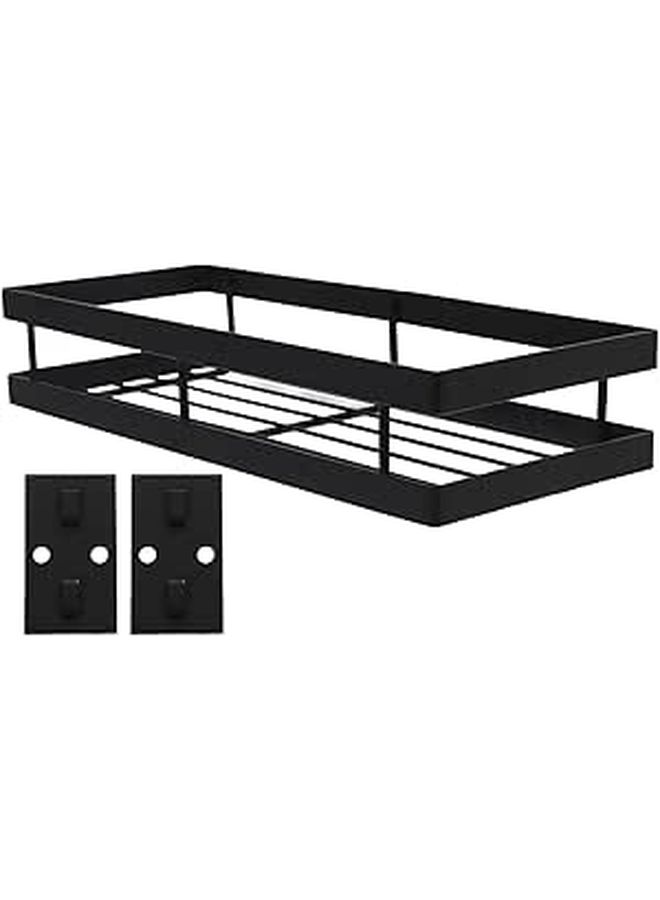 Ciieeo Black Wall Mounted Spice Rack 30cm Kitchen Storage Shelf Organizer - Image 1