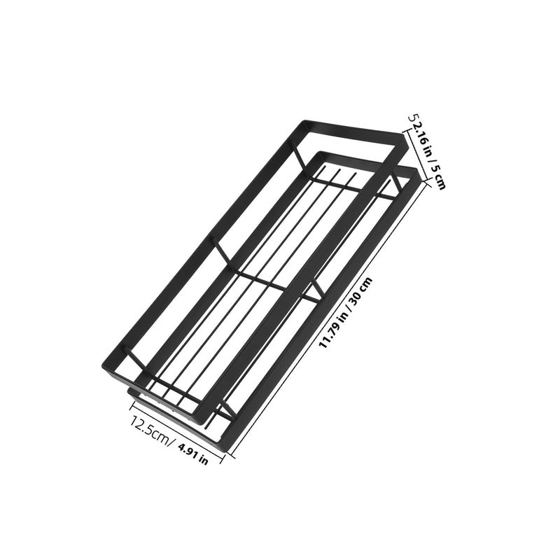 Ciieeo Black Wall Mounted Spice Rack 30cm Kitchen Storage Shelf Organizer - Image 3
