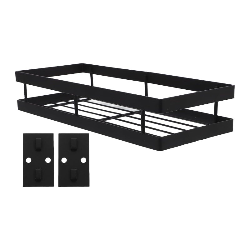Ciieeo Black Wall Mounted Spice Rack 30cm Kitchen Storage Shelf Organizer - Image 2