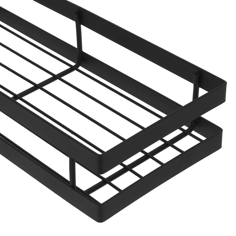 Ciieeo Black Wall Mounted Spice Rack 30cm Kitchen Storage Shelf Organizer - Image 4