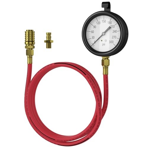 Moker TU3220 Compuchek Fuel Pressure Test Gauge 0300 PSI Fits Cummins  Other Diesel Engines with Compuchek Ports 6Foot Hose for Road Testing