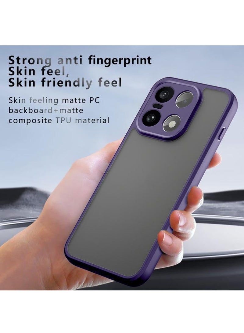 Wtech OnePlus 15 5G 2025 Hybrid TPU Silicone with Raised Camera Slim Armour Case Cover (MCAPSA) - Clear/Eggplant Purple - Image 3