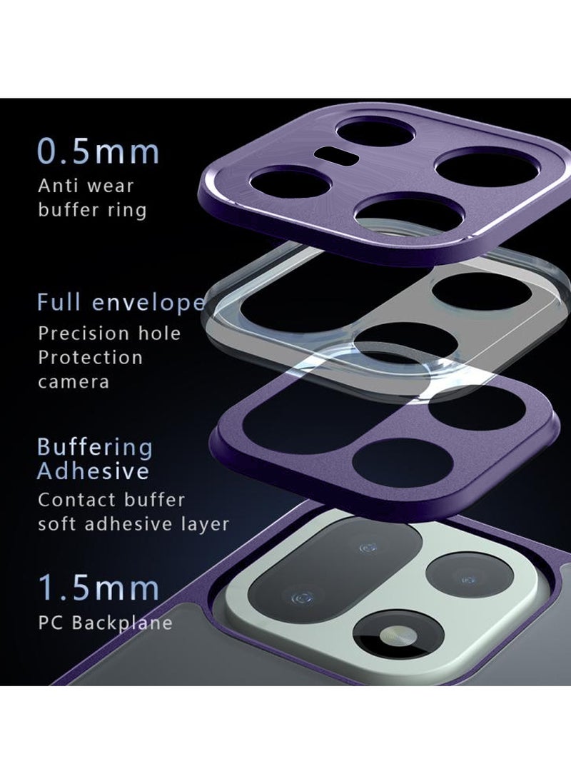 Wtech OnePlus 15 5G 2025 Hybrid TPU Silicone with Raised Camera Slim Armour Case Cover (MCAPSA) - Clear/Eggplant Purple - Image 5
