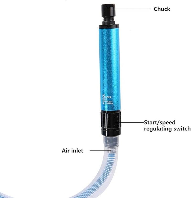 أداة طاحونة الهواء عالية السرعة 35000 دورة في الدقيقة 6 ملم ظرف تصميم خفيف الوزن ومضغوط - Image 3