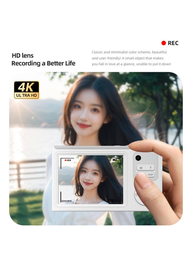 Generic High Definition Anti-shake 6800W Real 4K High Definition Digital Dual Lens Student Camera 16 Times Zoom With Wifi Photo Recording-Body Color:32G  - Image 3