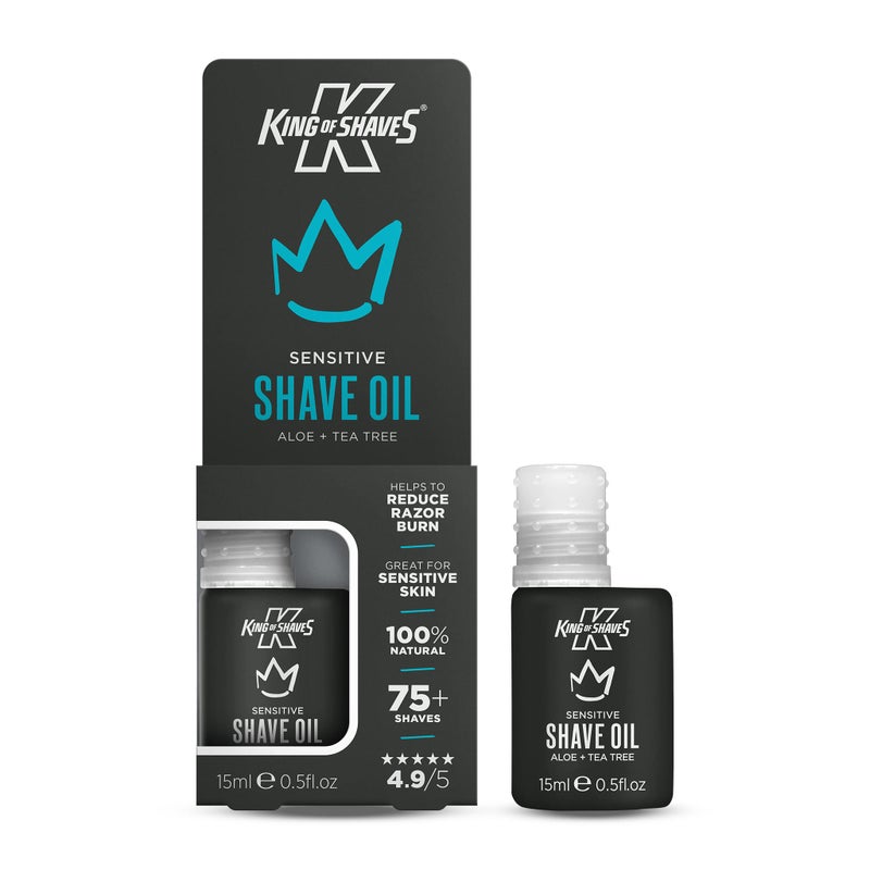 King Of Shaves Sensitive Shaving Oil, Shaving Oil For Men, QUAD PACK 0.51 fl oz - Image 4