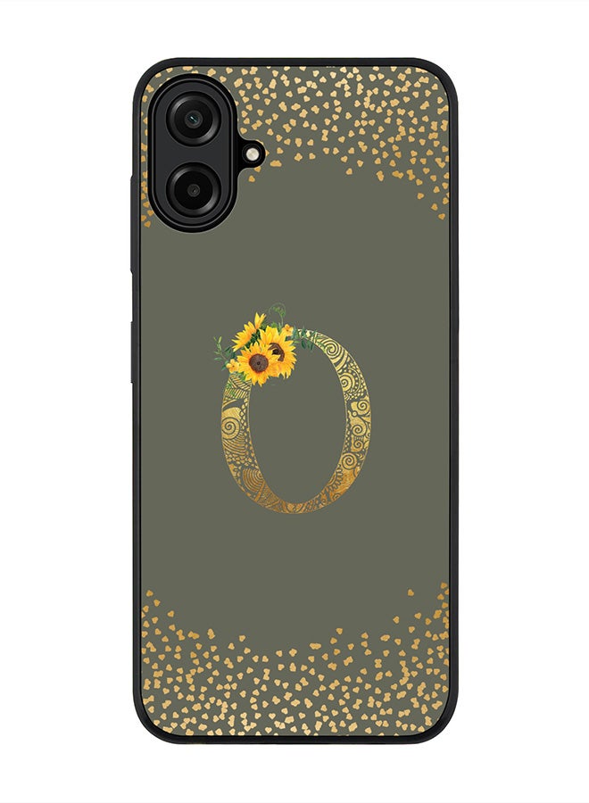 Stylizedd For Samsung Galaxy A07 4G Case,Slim fit Camera Protection, Shockproof Thin Phone cover  - Custom Floral Monogram - O  (Olive Green )