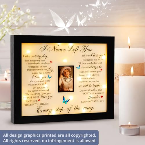 Fabuday Sympathy Gift LED Shadow Box 2x3 Picture Frame - Memorial Gifts for Loss of Mother Mom Dad Father, Bereavement Ideas in Memory Loved One Gifts, Condolences Rememberance Grief Funeral - Image 2
