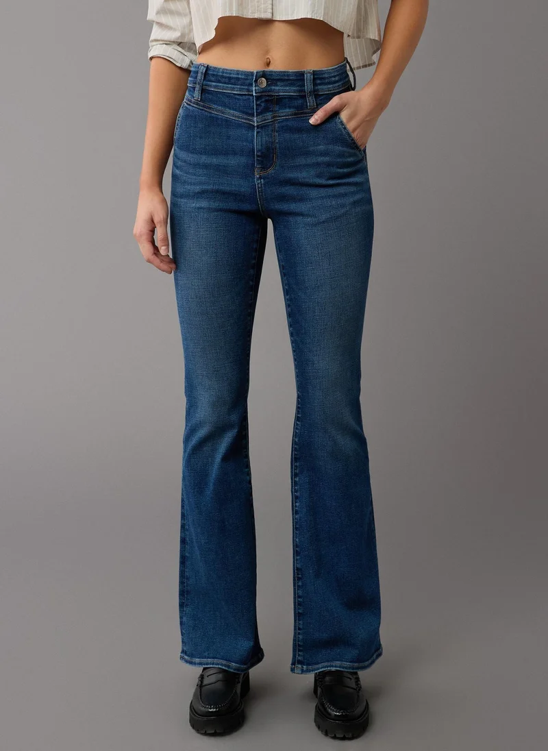 امريكان ايجل High Rise Flared Jeans