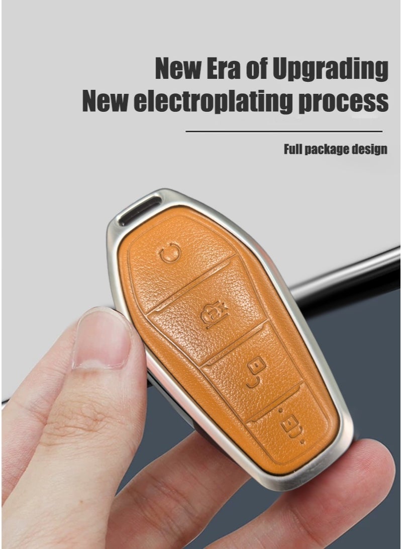 BYD Car key protector, suitable for Porsche and BYD car keys, very suitable for wrapping car keys in a car key bag, high-end, wear-resistant. - Image 3