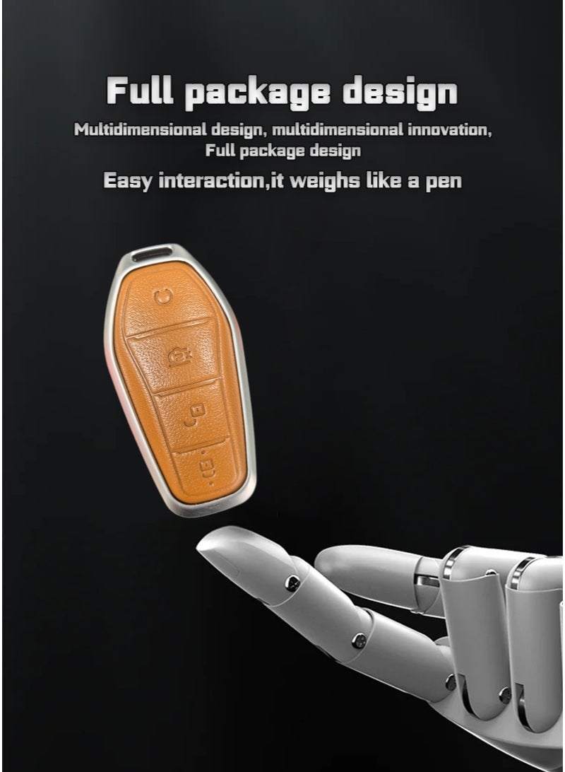 BYD Car key protector, suitable for Porsche and BYD car keys, very suitable for wrapping car keys in a car key bag, high-end, wear-resistant. - Image 4