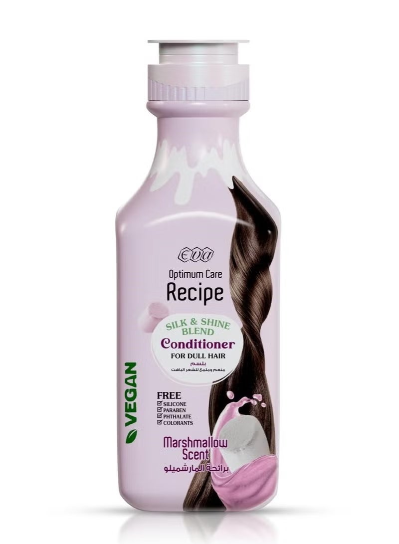 Eva Optimum Care Recipe Conditioner Hair Silky & Shin Blend Marshmallow Scent - 350 Ml