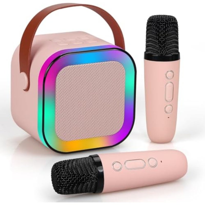 NEW Karaoke Machine for Adults, Mini Portable -Tooth Karaoke Speaker with 2 Wireless Microphones and Dynamic Lights, Birthday Gift, Home KTV, Outdoor, Travel - Image 1