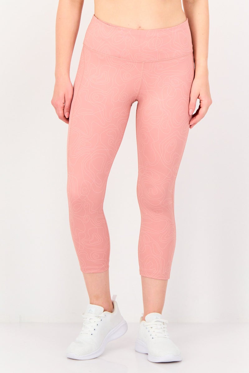 Nike  leggings ضيقة للنساء 3/4 للجري، وردي زهري - Image 1