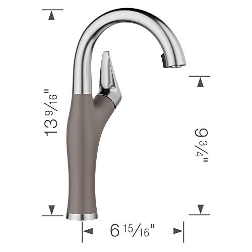 BLANCO 443042 Artona BarPrep Faucet Volcano Gray - Image 3