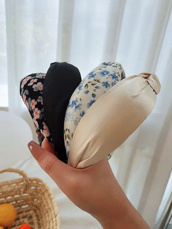Set of 4 - Floral Print Hairband