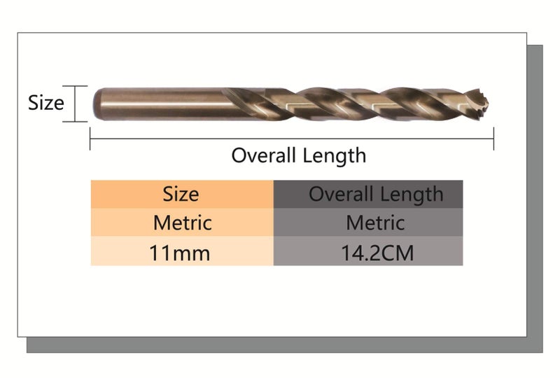STROTON 11mm x 2pcs M42 8％ Cobalt Drill Bits for Stainless Steel and Hard Metal - Image 5