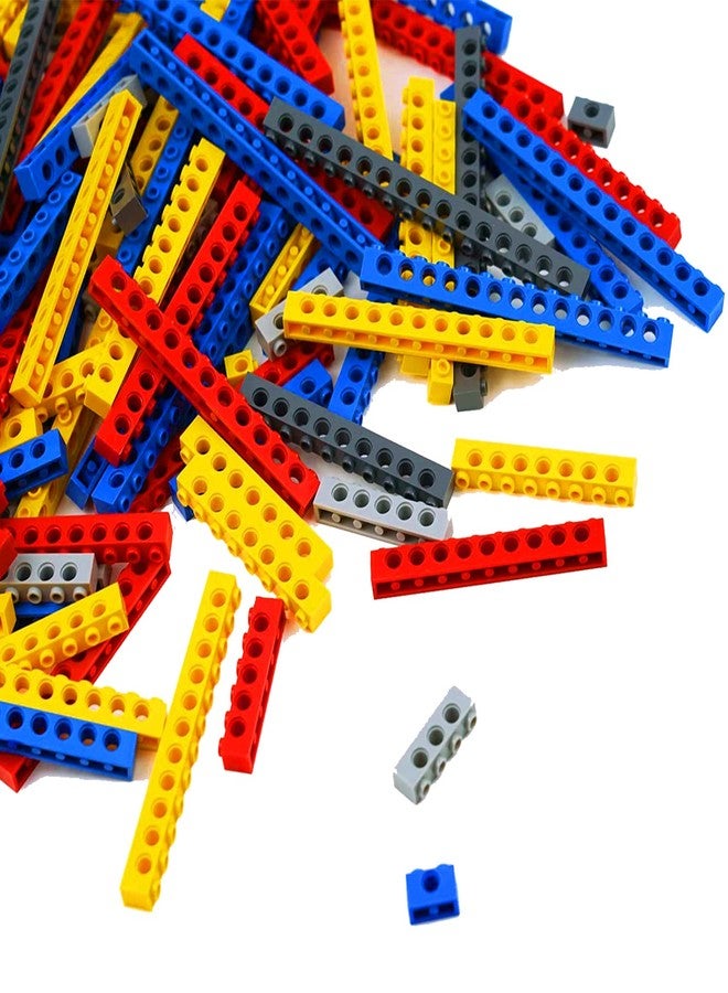 SEEMEY Technic Parts Liftarm Thin Liftarm Frame 500G Building Blocks Pieces, STEM EV3 MOC Technic Pack Connector Bulk Lots (Random Color) - Image 5