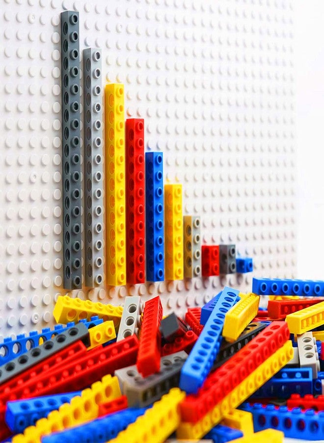 SEEMEY Technic Parts Liftarm Thin Liftarm Frame 500G Building Blocks Pieces, STEM EV3 MOC Technic Pack Connector Bulk Lots (Random Color) - Image 4
