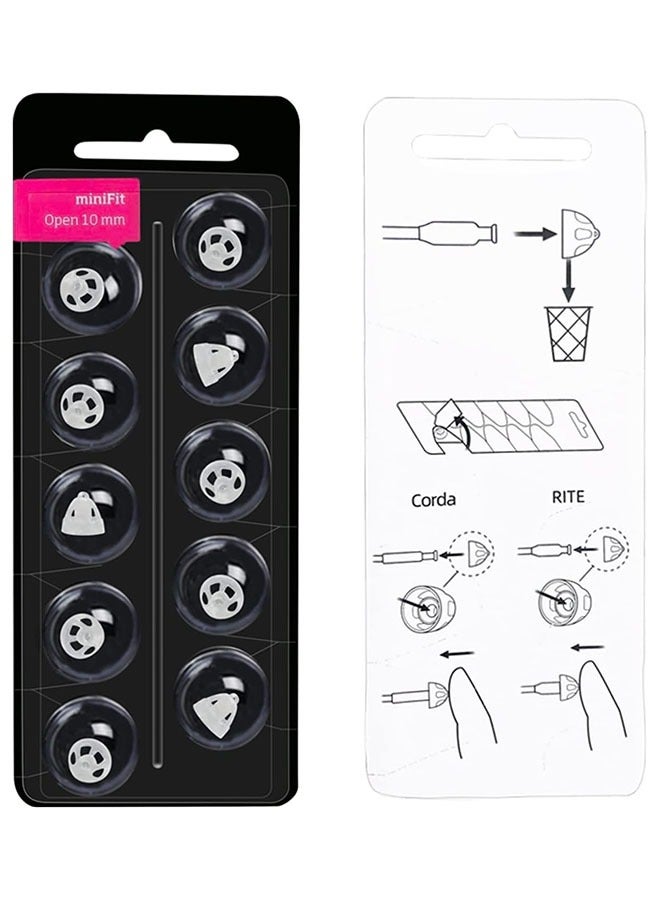 Tingoton Tingoton Hearing Aid Domes for Oticon MiniFit Open Vent Bass Domes: 2 Packs (10mm),Universal Domes for Oticon Hearing Aid Supplies  - Image 2