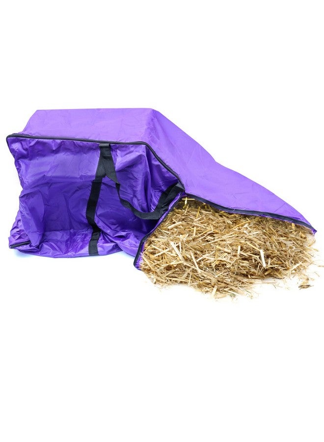 QWORK QWORK Hay Bale Storage Bag, 420D Horse and Livestock Hay Bale Bag, Large Tote Waterproof Collapsible Bag Hay Bale Tote Bag with Zipper  - Image 5