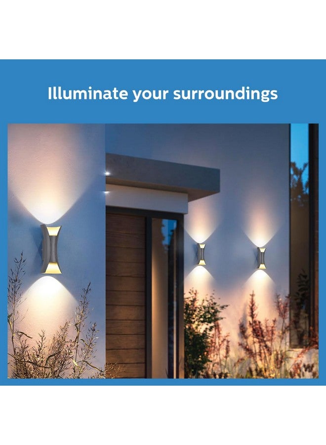 PHILIPS 10W Vertical decorative Wall Light | Lucent Outdoor Wall Light for Decoration | Colour : Warm White, Pack of 4 - Image 5