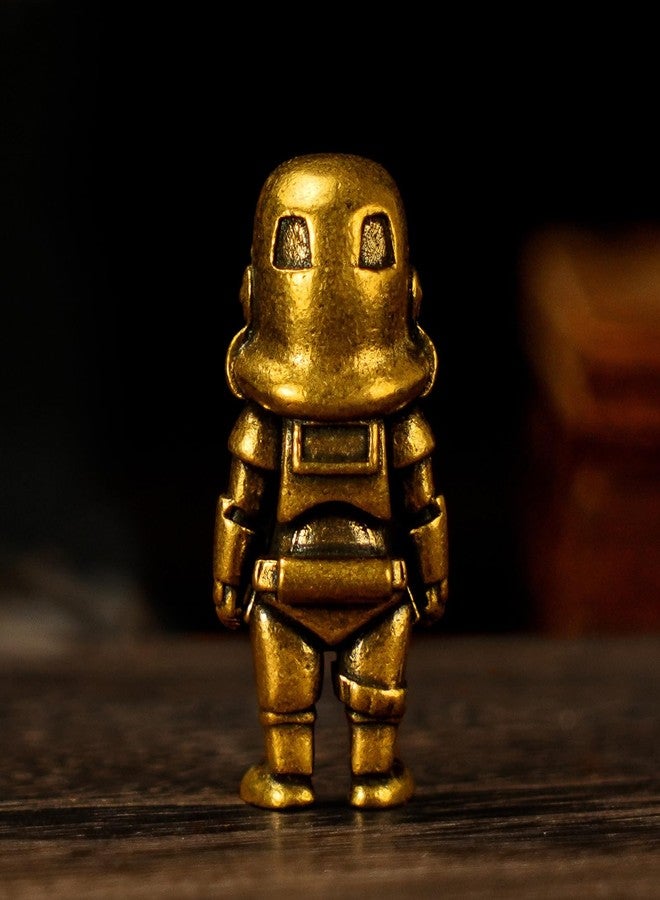 CHOVY Antique Brass Robot Figurine – Heavyweight Solid Brass Retro Decor, Biomechanical Art Sculpture for Collectors, Unique Steampunk Gift for Men’s Workspace - Image 4