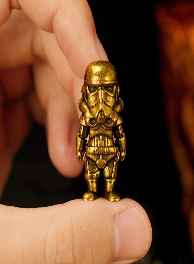 CHOVY Antique Brass Robot Figurine – Heavyweight Solid Brass Retro Decor, Biomechanical Art Sculpture for Collectors, Unique Steampunk Gift for Men’s Workspace - Image 2