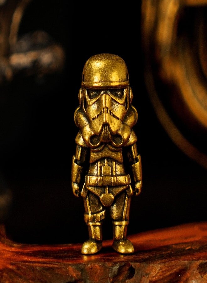 CHOVY Antique Brass Robot Figurine – Heavyweight Solid Brass Retro Decor, Biomechanical Art Sculpture for Collectors, Unique Steampunk Gift for Men’s Workspace - Image 1