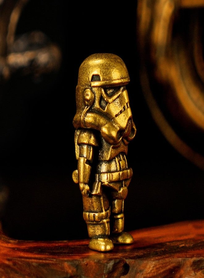 CHOVY Antique Brass Robot Figurine – Heavyweight Solid Brass Retro Decor, Biomechanical Art Sculpture for Collectors, Unique Steampunk Gift for Men’s Workspace - Image 5